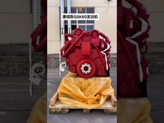 Ensemble de moteur diesel en boîte en bois avec système d'échappement QSK50